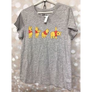 NWT Disney Tee “Winnie the Pooh” Tee Size Small Gray